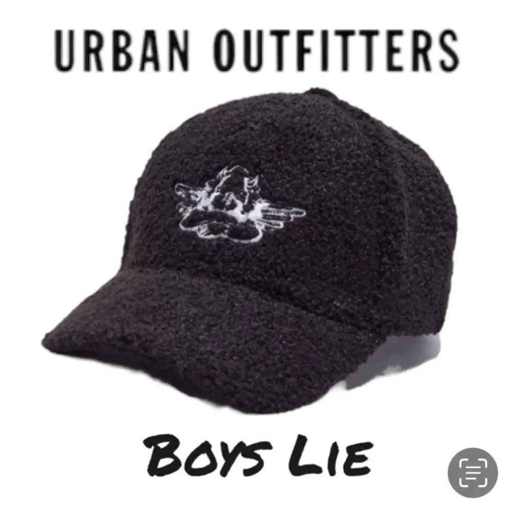 NEW Boys Lie Women's Black Sherpa Baseball Cap Hat